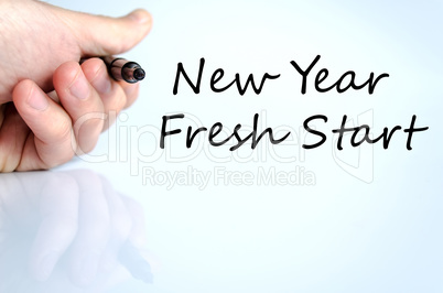 New year fresh start text concept