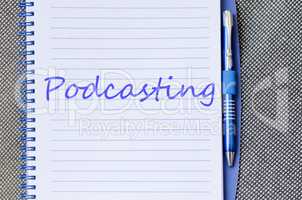 Podcasting text concept