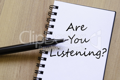 Are you listening text concept