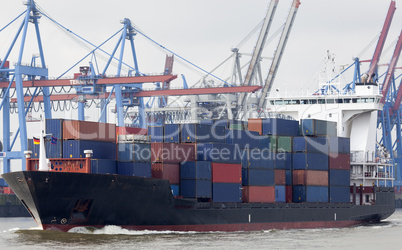 Containerterminal in Hamburg, Deutschland