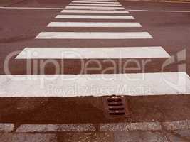 Retro look Zebra crossing sign