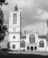 Black and white St Margaret Church in London