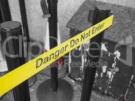 Danger do not enter sign