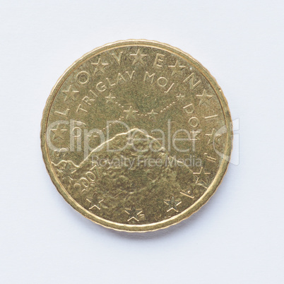 Slovenian 50 cent coin