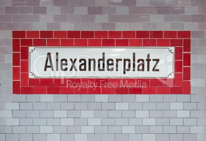 Alexander Platz sign in Berlin