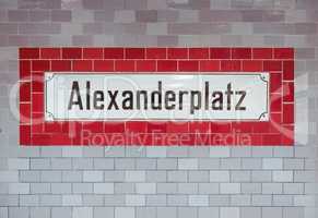 Alexander Platz sign in Berlin