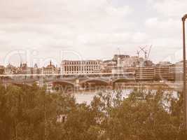 Retro looking Blackfriars bridge in London