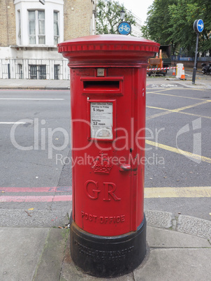 Red mail box in London