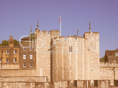 Retro looking Tower of London