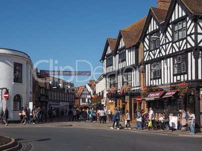 Tourists visiting Stratford upon Avon