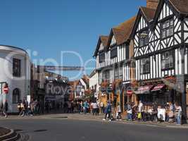 Tourists visiting Stratford upon Avon