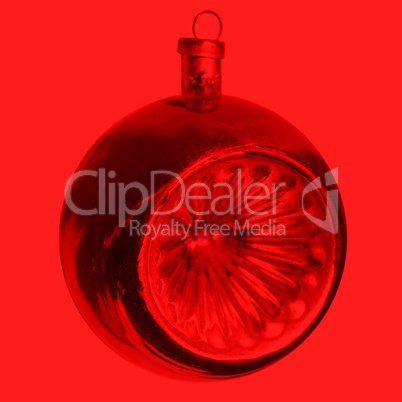 Christmas bauble and tinsel