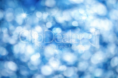 Blue bokeh background, ideal for Christmas