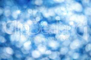 Blue bokeh background, ideal for Christmas
