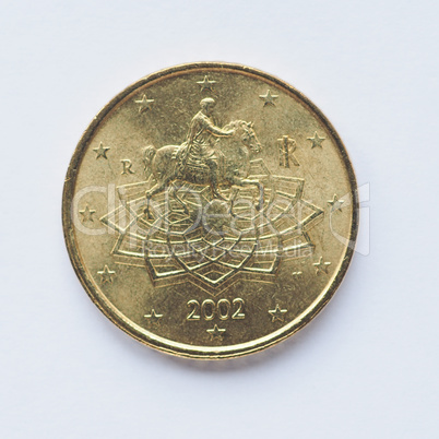 Italian 50 cent coin
