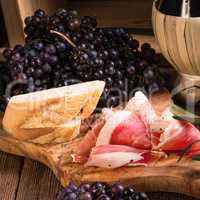 Wine and prosciutto