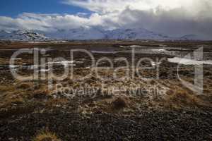 Volcanic landscape on the Snaefellsnes peninsula in Iceland