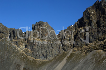 Impressive volcano mountain landscape in Iceland