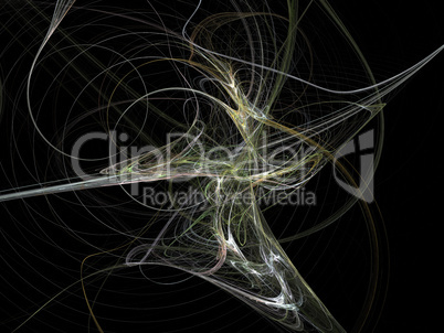 image of one Digital Fractal on Black Color