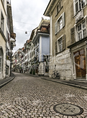 Old street in Solothurn, Switzerland