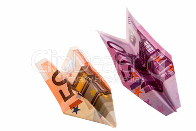 Paper planes from money