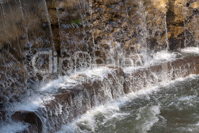 Water falling from above