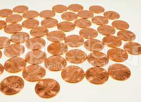 Retro look Dollar coins 1 cent wheat penny cent