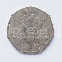 UK 50 pence coin