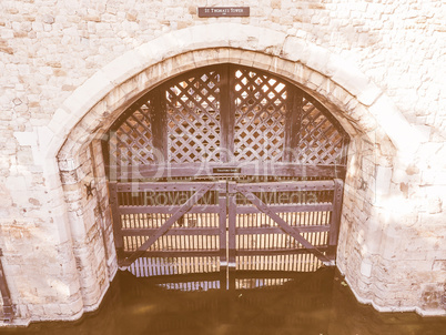 Retro looking Tower of London