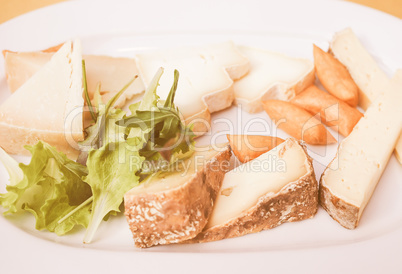 Retro looking Cheese platter