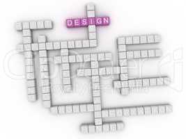 3d image Design  issues concept word cloud background