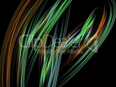 Digital Fractal on Black Digital Fractal on Black