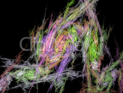 Digital Fractal on Black