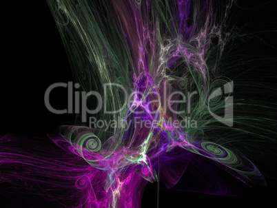 Digital Fractal on Black Digital Fractal on Black
