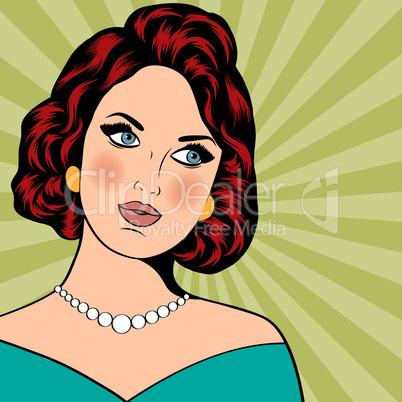 Pop Art illustration of woman