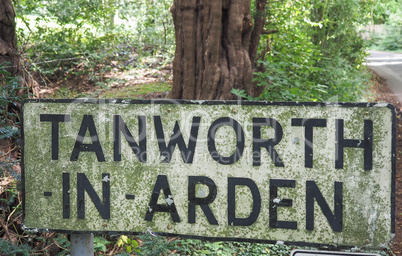 Tanworth in Arden sign