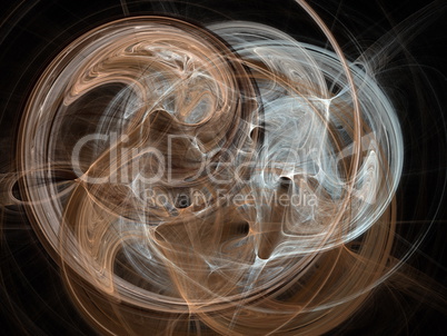 Digital Fractal on Black