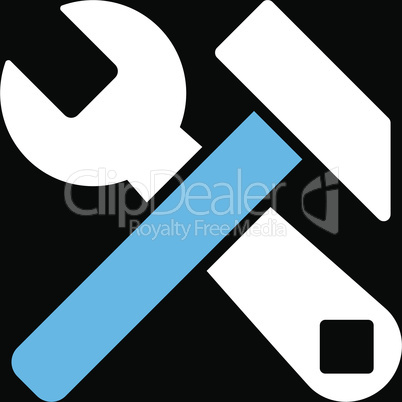 bg-Black Bicolor Blue-White--hammer and wrench.eps