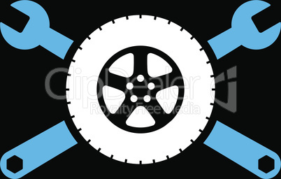 bg-Black Bicolor Blue-White--tire service v2.eps