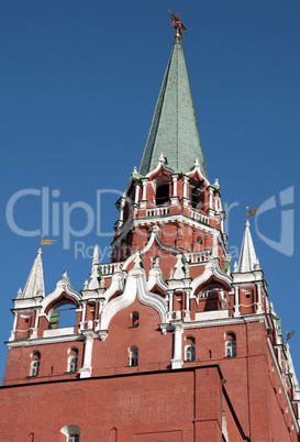 Kremlin tower on sky background