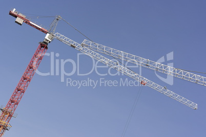 Crane Tower on Sky Background