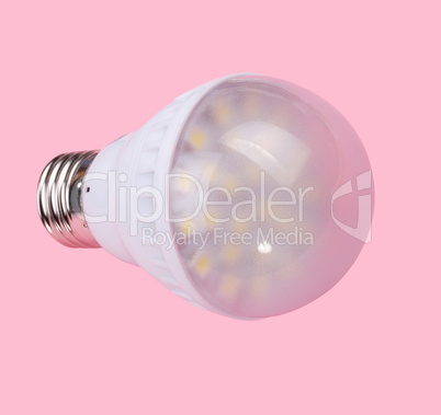 Led Tube Lamp on Pink Background