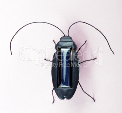 Electronic Bug Toy on Pink Background