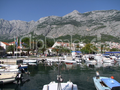 Makarska Hafen sn der Küste Kroatien, Dalmatien