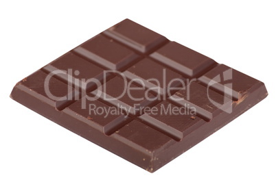 bar of  brown chocolate isolated