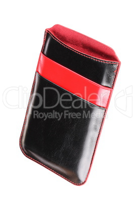 leather phone cover isolated