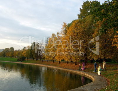 city park at autumn