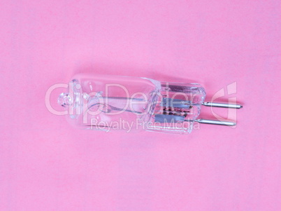 Halogene Lamp on Pink Background