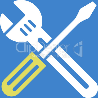 bg-Blue Bicolor Yellow-White--Spanner and screwdriver.eps