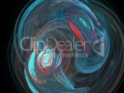 Digital Fractal on Black
